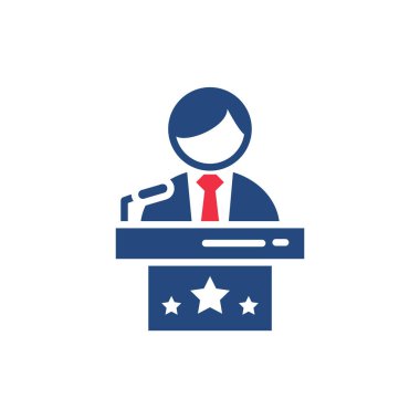 Ulusal sembollü Amerikan teması için renkli vektör illüstrasyonu