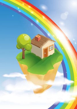 gökkuşağı, arkaplan, vektör illüstrasyonu 