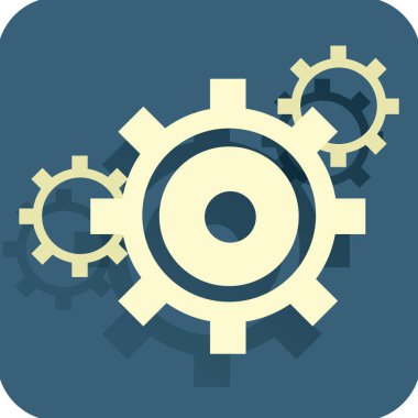 dişli düz vektör simgesi