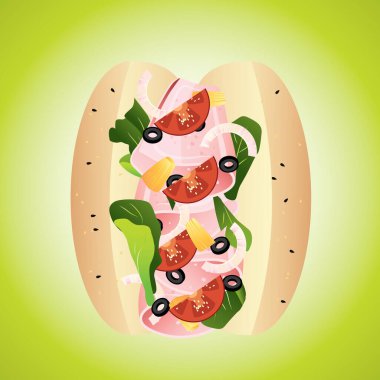 Komik bir pizzanın vektör çizimi