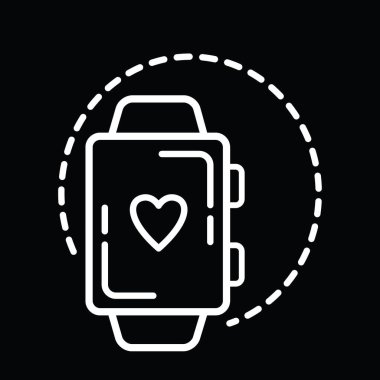 smartwatch teknoloji vektör çizgisi simgesi