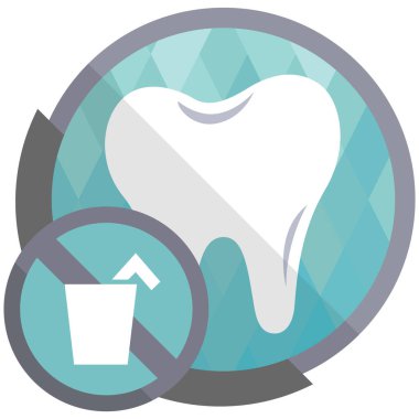 Diş ikonu. Diş bakımı sembolü. vektör illüstrasyonu