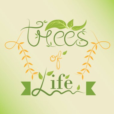 Yeşil eko harflerin vektör illüstrasyonu.