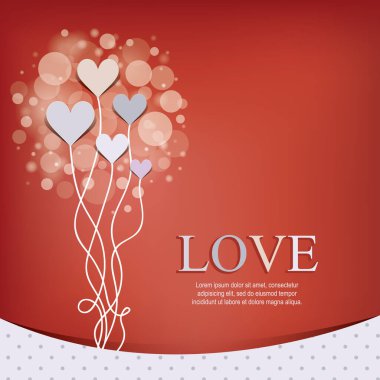 Stilize sancak aşkı konsepti, vektör illüstrasyonu