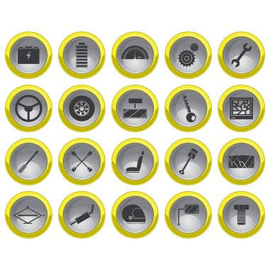 Web için simge, sembol seti.