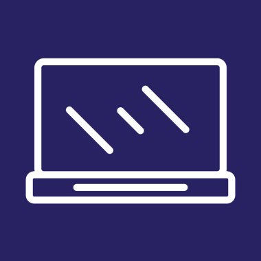 Dizüstü bilgisayar simgesi vektör çizimi