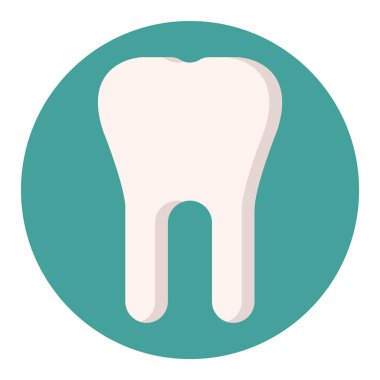 Diş ikonu. Diş bakımı sembolü. vektör illüstrasyonu