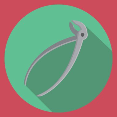 Diş araçlarının modern düz simgesinin vektör illüstrasyonu