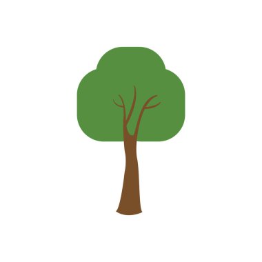 ağaç simgesi vektör illüstrasyonu