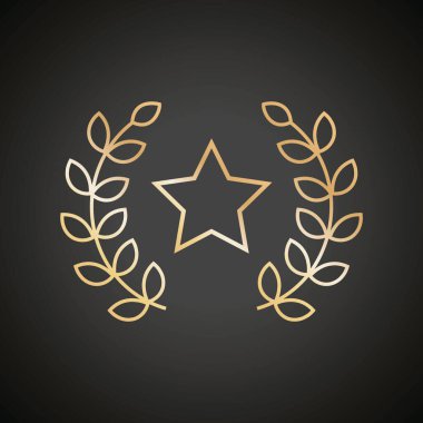 Defne çelengi ikonu. vektör illüstrasyonu