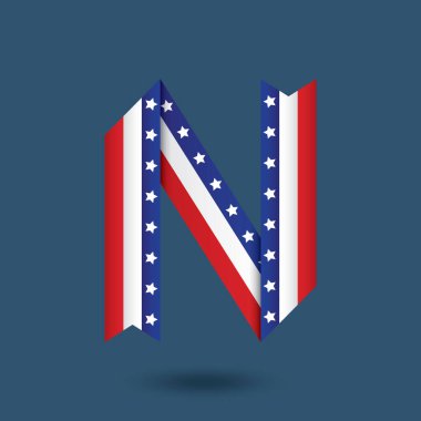 Amerika Birleşik Devletleri bayrağının vektör illüstrasyonu