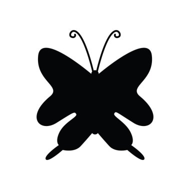 Kelebek ikonu. düz tasarım biçimi