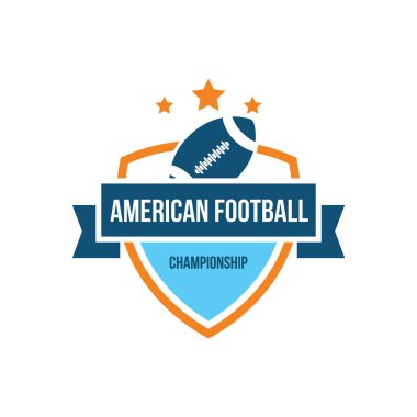 Amerikan futbolu ikonu vektör illüstrasyonu 
