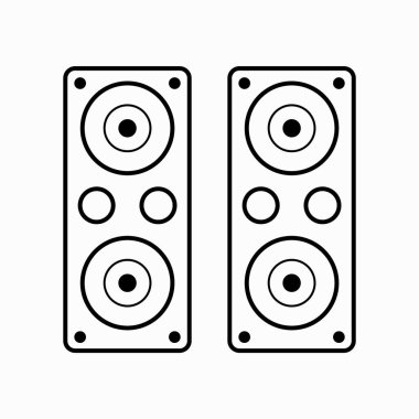 Ses hoparlörleri simgesi. vektör illüstrasyonu