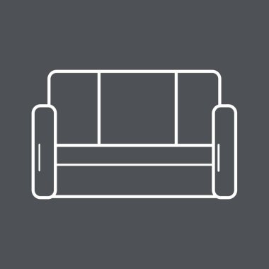 kanepe mobilyası ikon vektör illüstrasyonu