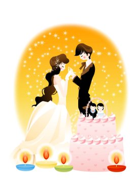 Aşk konsepti vektör illüstrasyonu 