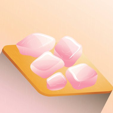 Beyaz arkaplanda pembe plastik kase