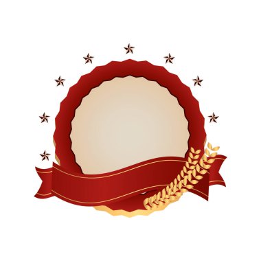 Kurdeleli bir etiketin vektör illüstrasyonu
