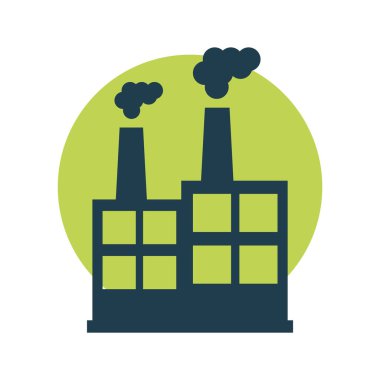 Fabrika simgesi, vektör illüstrasyonu