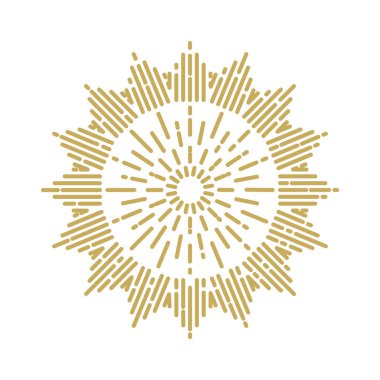 Farklı çiçekleri olan dairesel bir desenin vektör illüstrasyonu