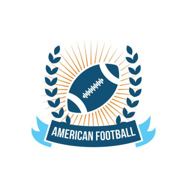 Amerikan futbolu ikonu vektör illüstrasyonu 