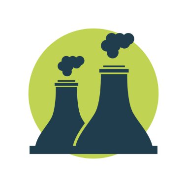 Fabrika simgesinin vektör illüstrasyonu