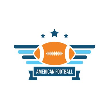 Amerikan futbolu ikonu vektör illüstrasyonu 