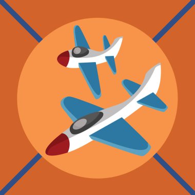 Uçan bir uçağın vektör çizimi