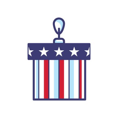 Bayrak vektör illüstrasyonlu kağıt alışveriş çantası