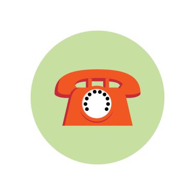Telefon ikonu. düz tasarım biçimi