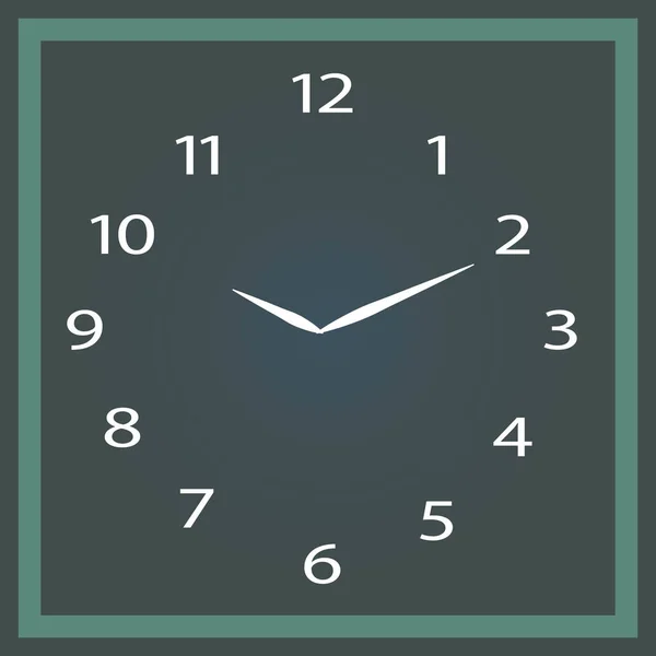 Icono Del Reloj Sobre Fondo Negro Ilustración Vectorial — Vector de stock