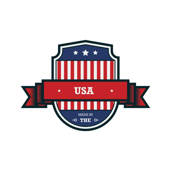 Ilustración Vectorial Una Bandera Americana — Vector de stock