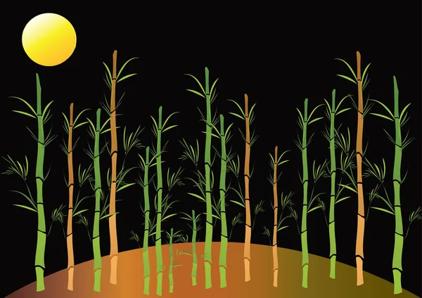 Ilustracja Drzewa Palmami — Wektor stockowy