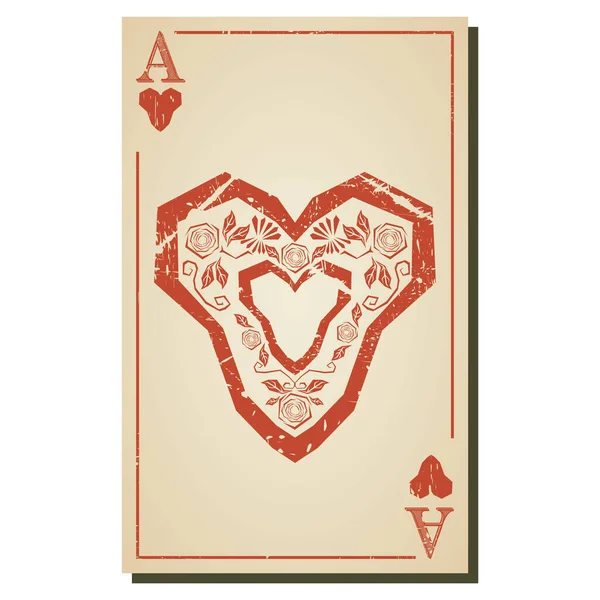 Tarjeta Vintage Con Una Corona Real Corazón Ilustración Vectorial — Vector de stock