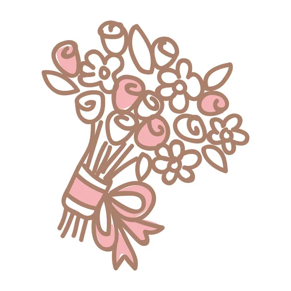 Ilustração Vetorial Desenho Floral — Vetor de Stock