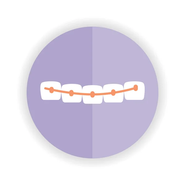 Tandheelkundige Eenvoudige Kleur Vector Illustratie — Stockvector