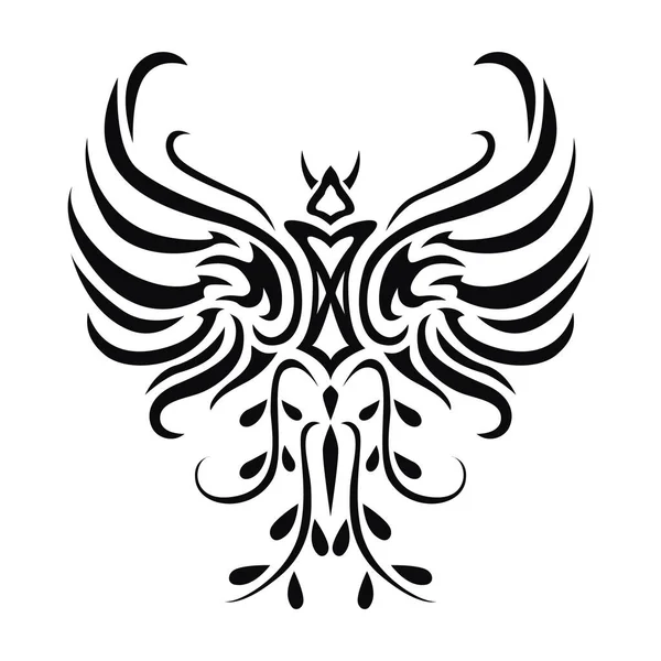 Tatouage Tribal Art Illustration Vectorielle Dragon — Image vectorielle