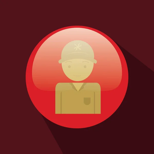 Ilustración Vectorial Hombre Uniforme Rojo — Archivo Imágenes Vectoriales