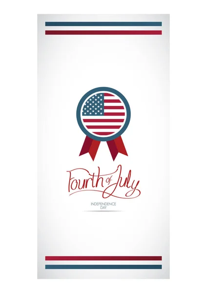 Векторна Ілюстрація Дизайну Дня Американської Незалежності — стоковий вектор