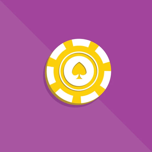 Icono Chip Casino Diseño Plano Estilo Eps — Archivo Imágenes Vectoriales