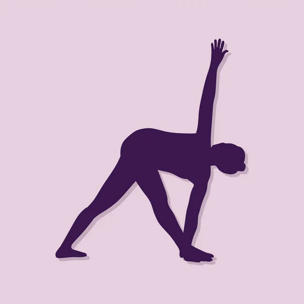 Ilustrasi Vektor Dari Seorang Wanita Melakukan Yoga - Stok Vektor