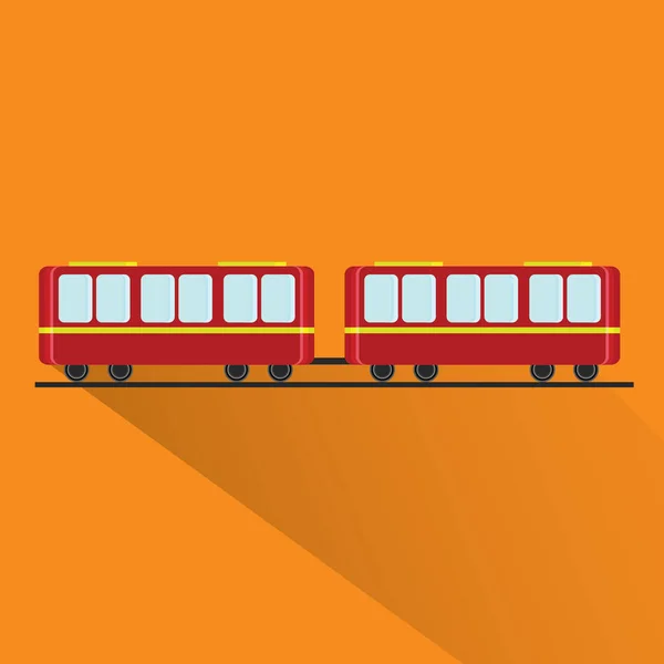 Train Icon Flat Illustration Railway Vector Icons Web — Stock Vector
