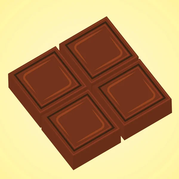 Chocolat Boîte Sur Fond Dégradé Brun — Image vectorielle