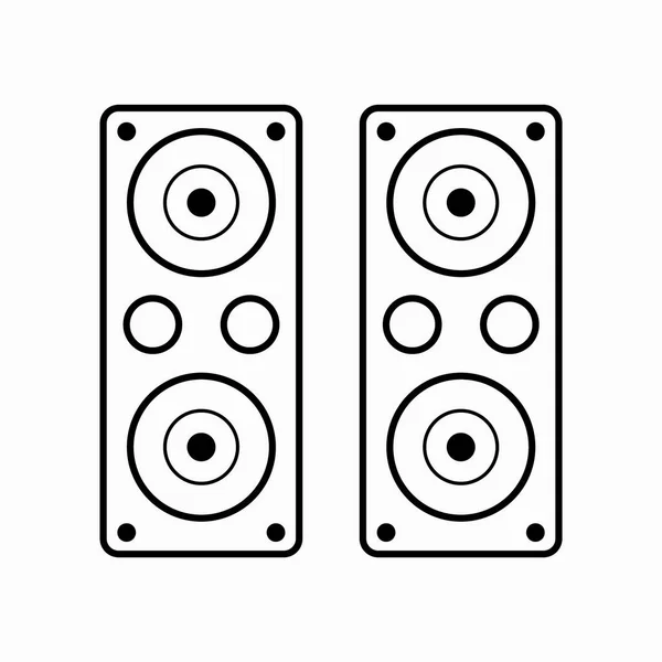 Icona Altoparlanti Audio Illustrazione Vettoriale — Vettoriale Stock