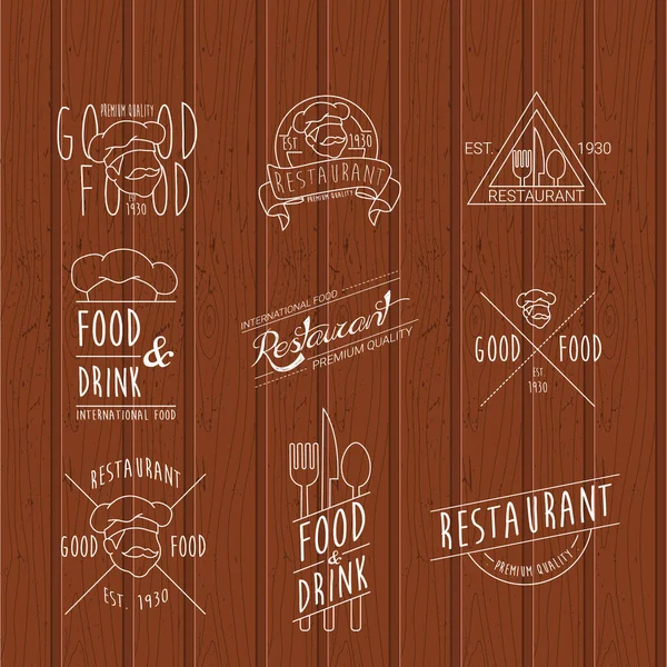 Conjunto Etiquetas Distintivos Vector Vintage — Vector de stock