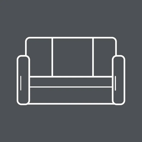 Sofá Muebles Icono Vector Ilustración — Archivo Imágenes Vectoriales