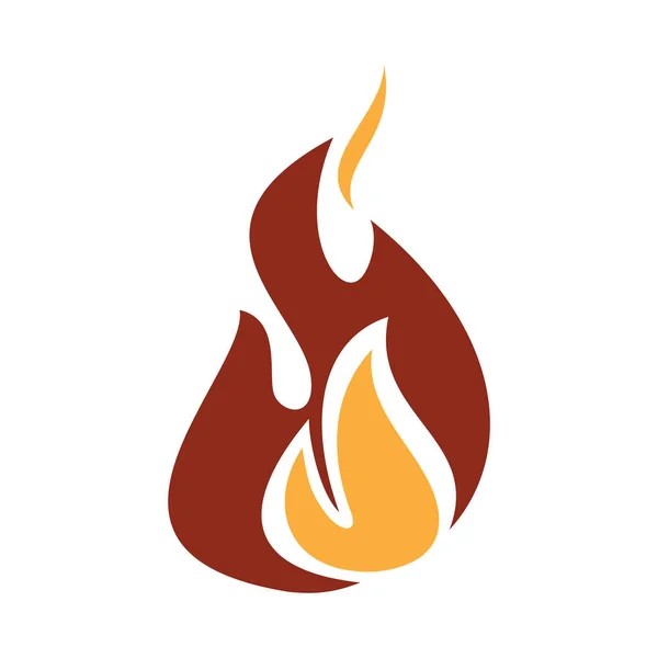 Feuer Flamme Symbol Vektor Illustration — Stockvektor