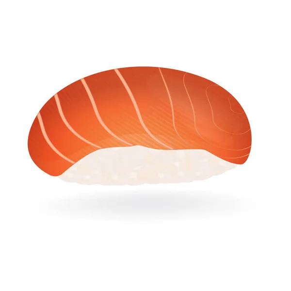 Ilustração Vetorial Sushi Fundo Branco — Vetor de Stock