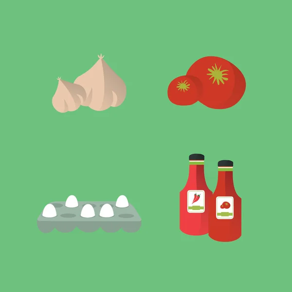 Vector Illustration Food Drink Icons — Stock Vector