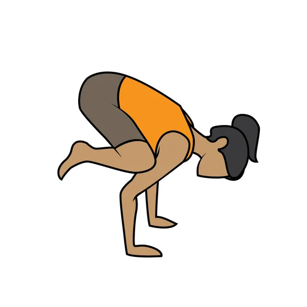 Illustrazione Vettoriale Uomo Che Yoga — Vettoriale Stock
